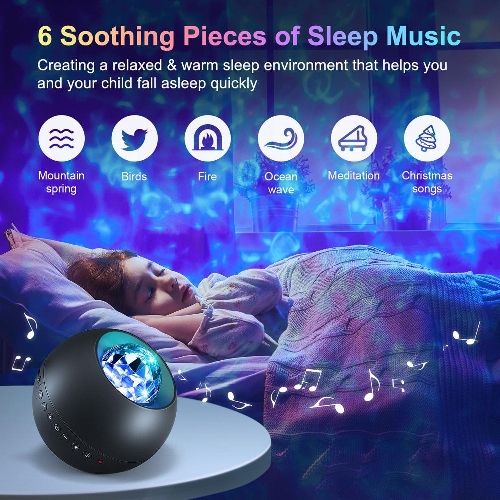 Galaxy Projector Galaxy Light, 4 in 1 LED Galaxy Projector 20 Lighting Effects Night Light Projector/ White Noise Star Projector Galaxy Light Bluetooth Music Speaker &amp; Remote Control &amp; Timer